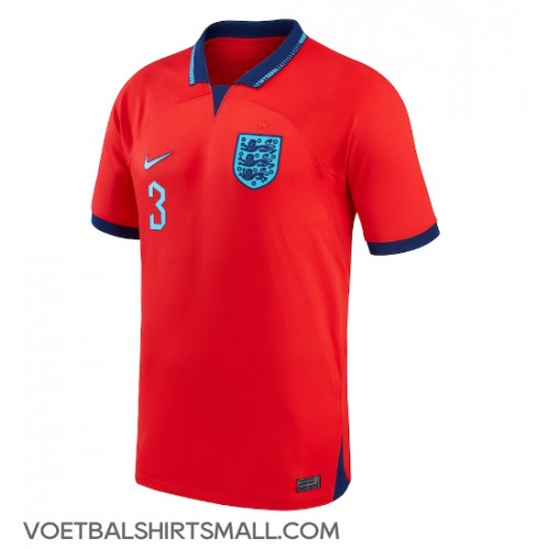 Engeland Luke Shaw #3 Voetbalkleding Uitshirt WK 2022 Korte Mouwen
